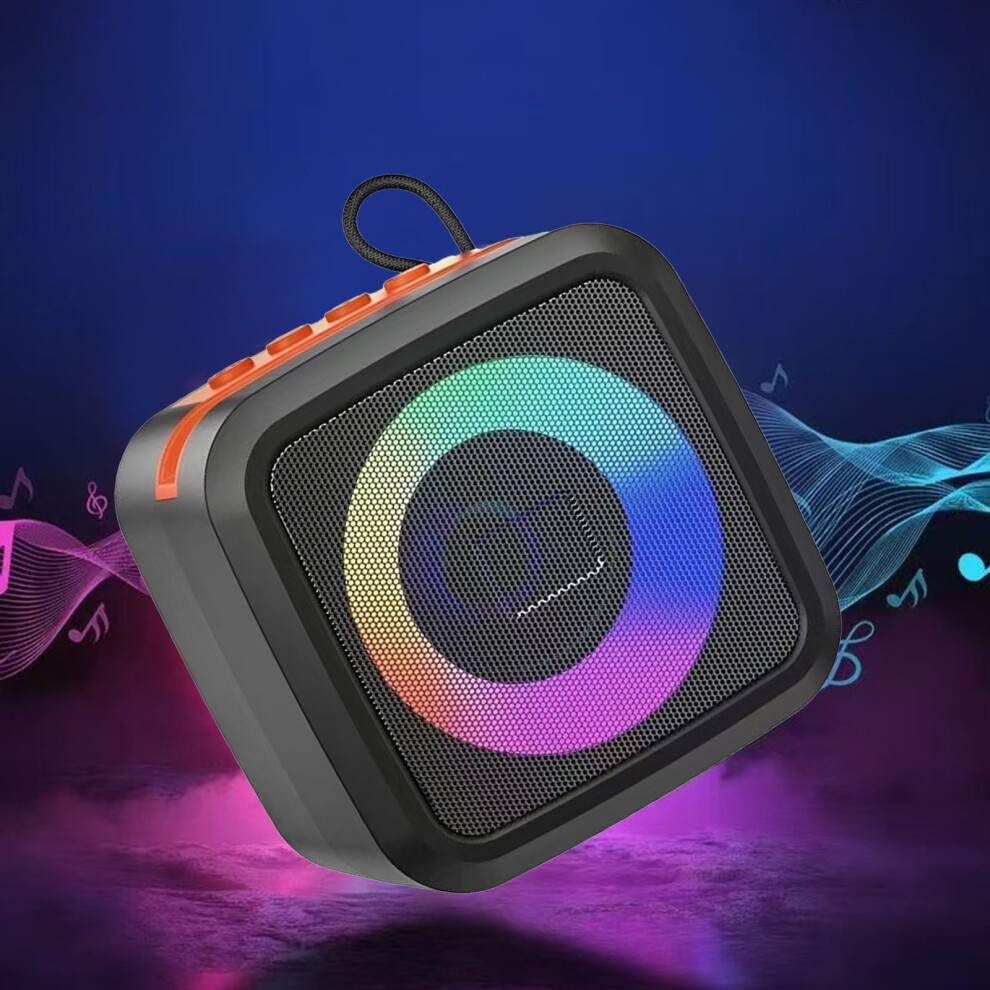 Ankereame Rgb Desktop Bluetooth Speaker, Bluetooth 5.3, Low Latency, Room-Filling Sound, Small Size With Rgb Lights For Gaming & Home - Black 9149926220992