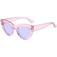 Retro smalle cat-eye zonnebril voor dames met kunststof montuur