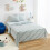 Microfiber Kids' Sheet Set with Pillowcase, 4 Piece, Full, Green Stripes 1