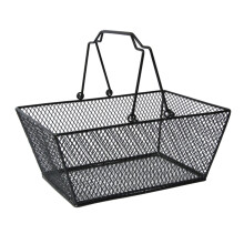 amleso Shopping Basket Convenient Iron Wire Mesh Basket for Kitchen Boutique Garden