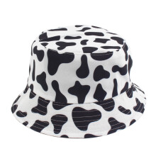 Cappello da sole reversibile a doppia faccia con stampa mucca e panda da donna, ideale per attività all'aperto, perfetto come regalo.