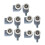 Shower Door Rollers Set – 10pcs, PA Plastic & Stainless 5