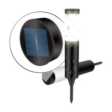 White Black Plastic Solar Outdoor Garden Light LED Ground Lamp, Waterproof and Light-Controlled Automatic Induction Black