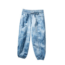 Toddler Joggers Boys linene Pants Boho Denim Pirate Pants 9T