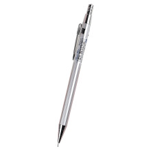 Porte-mine lisse 0,7 mm, rechargeable et rétractable, argenté – Compatible avec les mines standard de 0,7 mm
