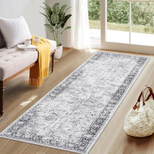 Tapete corredor vintage lavável antiderrapante de 60 x 180 cm