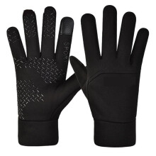 Herren-Winter-Radhandschuhe – Touchscreen-kompatibel, wasserdicht, rutschfest, warme Fleece-Vollfingerhandschuhe zum Skifahren, Reiten, Wandern,
