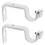 Tineasur2PCS18-22mm Support de tringle à rideaux réglable (Blanc) 1