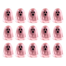15 świecących w ciemności miniaturowych figurek duchów, upominki z żywicy na imprezę halloweenową, dekoracja domku dla lalek, ozdoby na biurko