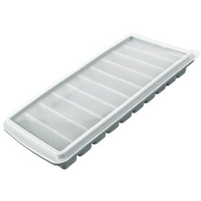 Eiswürfelform mit 10 Fächern, Stielform, mit Deckel, antihaftbeschichtet, zylindrische Silikon-Eiswürfelform, DIY-Form für Gelee und Schokolade