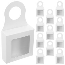 Boîtes rectangulaires blanches en papier pour bouteilles de vin (lot de 12) pour un rangement organisé