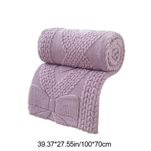 Raschel Blanket Purple 28x39in Soft Thick Double Layer 1