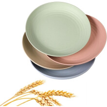 Assiettes légères en paille de blé, incassables, compatibles lave-vaisselle et micro-ondes.
