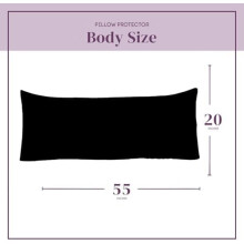 Breathable 100% Cotton Zippered Pillow Protector (20x55) – Single Pack, Compatible with Body Pillows