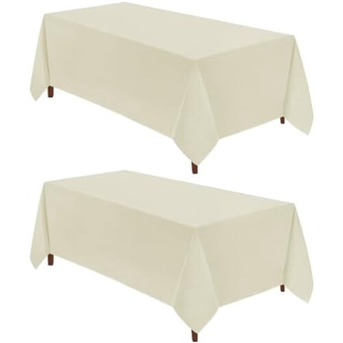 2-pack gul rektangulär polyesterduk 237 x 337 cm