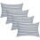 Randiga örngott i 100 % bomull, queen size, 2-pack 1