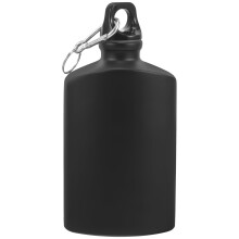 Bouteille d'eau portable en alliage d'aluminium noir pour un usage quotidien. Garde l'eau fraîche et est étanche. Contenance : 500 ml.