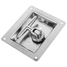 1 set zilverkleurige roestvrijstalen gereedschapskistsloten voor vrachtwagengereedschapskisten (4,7 x 3,9 x 2,8 inch)