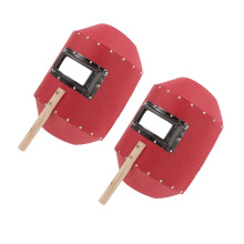 Röd handhållen svetsskyddsskärm 2-pack