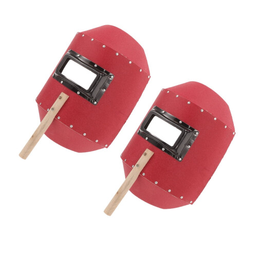 Röd handhållen svetsskyddsskärm 2-pack