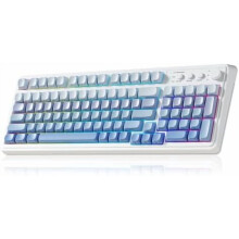 S99 Wireless Gaming Keyboard, Tri-Mode Bluetooth, RGB Backlit, Creamy Design with Numpad & Media Knob – Compatible with PC