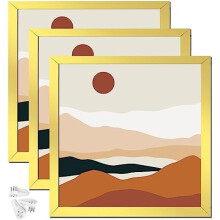 Gold 8x8 Picture Frame Set of 3 for Square Photos