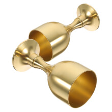 Lot de 2 élégantes coupes en laiton, style vintage, en cuivre, pour autel ou offrande d'eau.