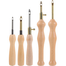 25Pièces Aiguilles Punch Légères En Bois Pour Tricot Couture DIY