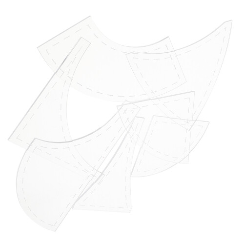 28Pièces Règles Gabarits Acryliques Blancs Pour Patchwork