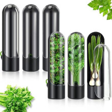 3 Peças Protetor de Ervas para Geladeira Herb Freshs Cup Keeper para Geladeira Armazenamento de Ervas para Coentro Salsa Espargos