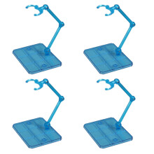 Supporto per action figure da 4 pezzi, facile da montare, pratico supporto per esporre le action figure senza sforzo, blu