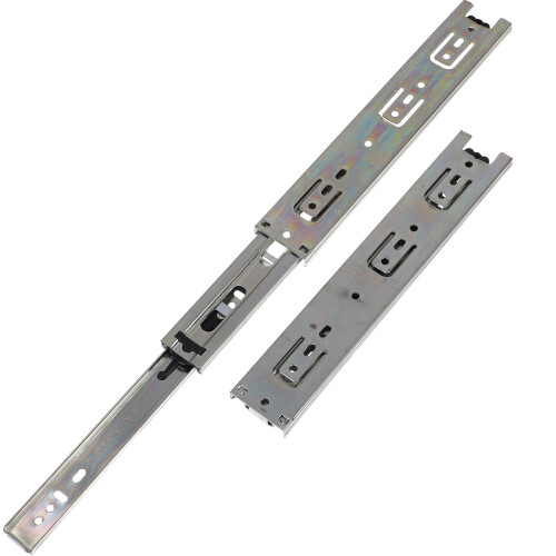 4Pièces Glissières En Acier Galvanisé Argent Pour