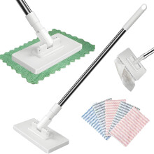 Mini mop Snap Grip s výmenou utierky jedným kliknutím, uzamykateľná hlavica, mokré/suché čistenie, dlhá rukoväť – kompatibilný s mopom
