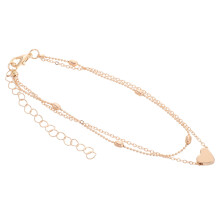 Pulsera tobillera de cuentas para mujer, ajustable, de capas, joyería playera, hecha de cobre duradero.