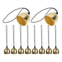 OUNONA Lot de 10 carillons à vent en laiton, clochettes de Noël, mini clochettes de vache, clochettes de traîneau, clochettes rétro à suspendre