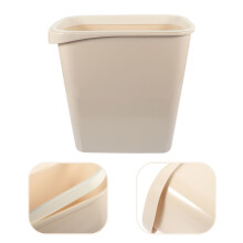 Worgeous Cestino per rifiuti stretto in plastica beige, 1 set