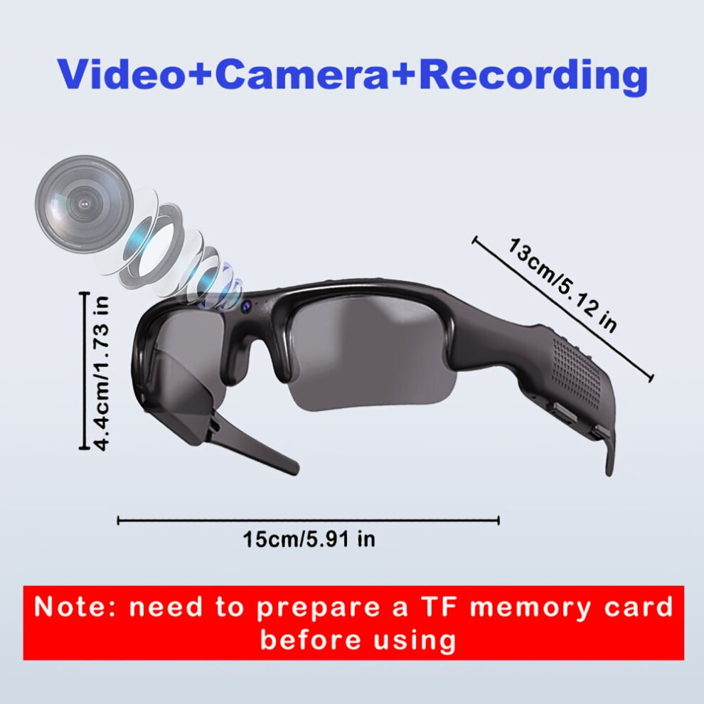 1080Hd Smart Camera Glasses With Wifi & Motion Detection 9450273269702