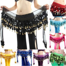 Scarf Fillte Cromáin Rince Bolg Il-Dathach le Bonn Sequin le Crios Sciorta Loingseoireachta Buailte