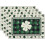 Σετ σουπλά Lucky Clover 4 τεμαχίων, 12x18", πλενόμενο λινό, καρό τριφύλλι και βουβαλίσιο, 1