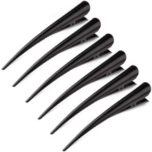 Große, rostfreie 5"-Alligator-Haarspangen für die Salon-Abteilung – rutschfeste Entenschnabel-Metallspangen für dickes/dünnes Haar (6er-Pack,