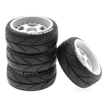 4 ks terénních pneumatik 66 46 26 mm pro TT02/XV01/94123 1/10 RC auta, kompatibilní s TT02XV01 94123