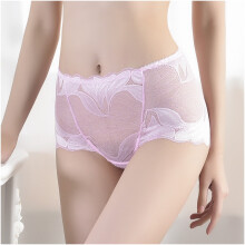 Rbaofujie Lenjerie intimă pentru femei, chiloți din bumbac, chiloți din dantelă, bikini roz, L, fără sudură, tanga pentru femei