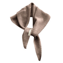 Cachecol triangular de lã AWZXDE para mulheres, estilo xale listrado, tricotado, funcional, cor sólida, versátil, pequeno, marrom, tamanho único.