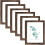 8x10 Picture Frames in Rustic Brown, MDF, Pack of 6 1