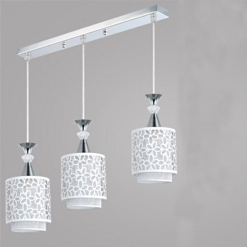 Industrial Retro Pendant Light White E27 Cage 39 inch Chain