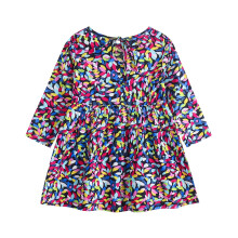 Meisjesjurken Babykleding Peuterkleding 2025 Jurk met lange mouwen en bloemenprint Herfst Kinderrok