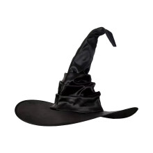 Witch Hat for Women Foldable Wide Brim Pointed Party Costume Accessory Halloween Headdress Wizard Cosplay Cap for Adults