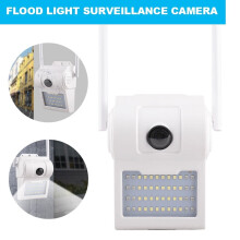 Dosaele Wireless HD Floodlight Security Camera Built-in Siren Alarm Two-Way Talk Night Vision 160 View, IP66 Weatherproof 1080p Security Camera