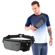 Running Waist Pack with Water Bottle Holder | Waterproof, Lightweight Sports Fanny Pack for Phone & Keys | Compatible with Marathons & Outdoor