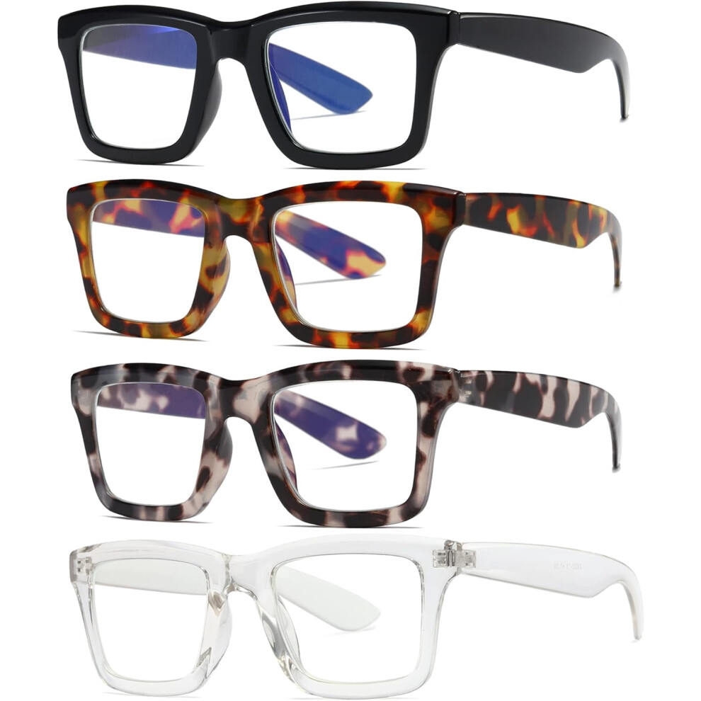 Oprah Style Reading Glasses Blue Light Blocking Square